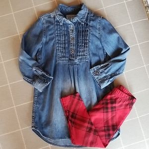 Polo Denim Dress and Leggings